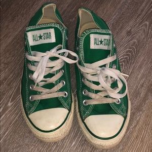 Green Converse All Star Low Top Shoes